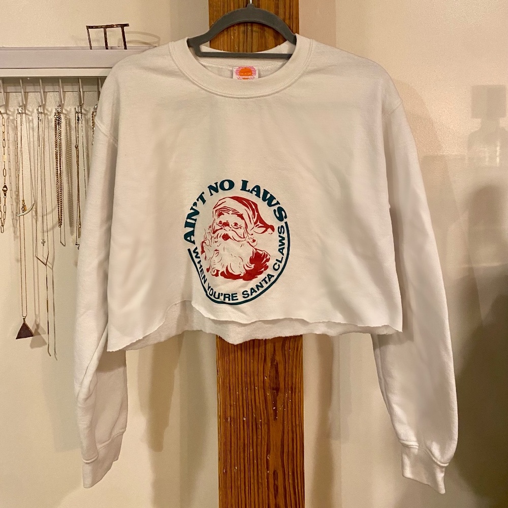 Cute Cropped Holiday Sweatshirt